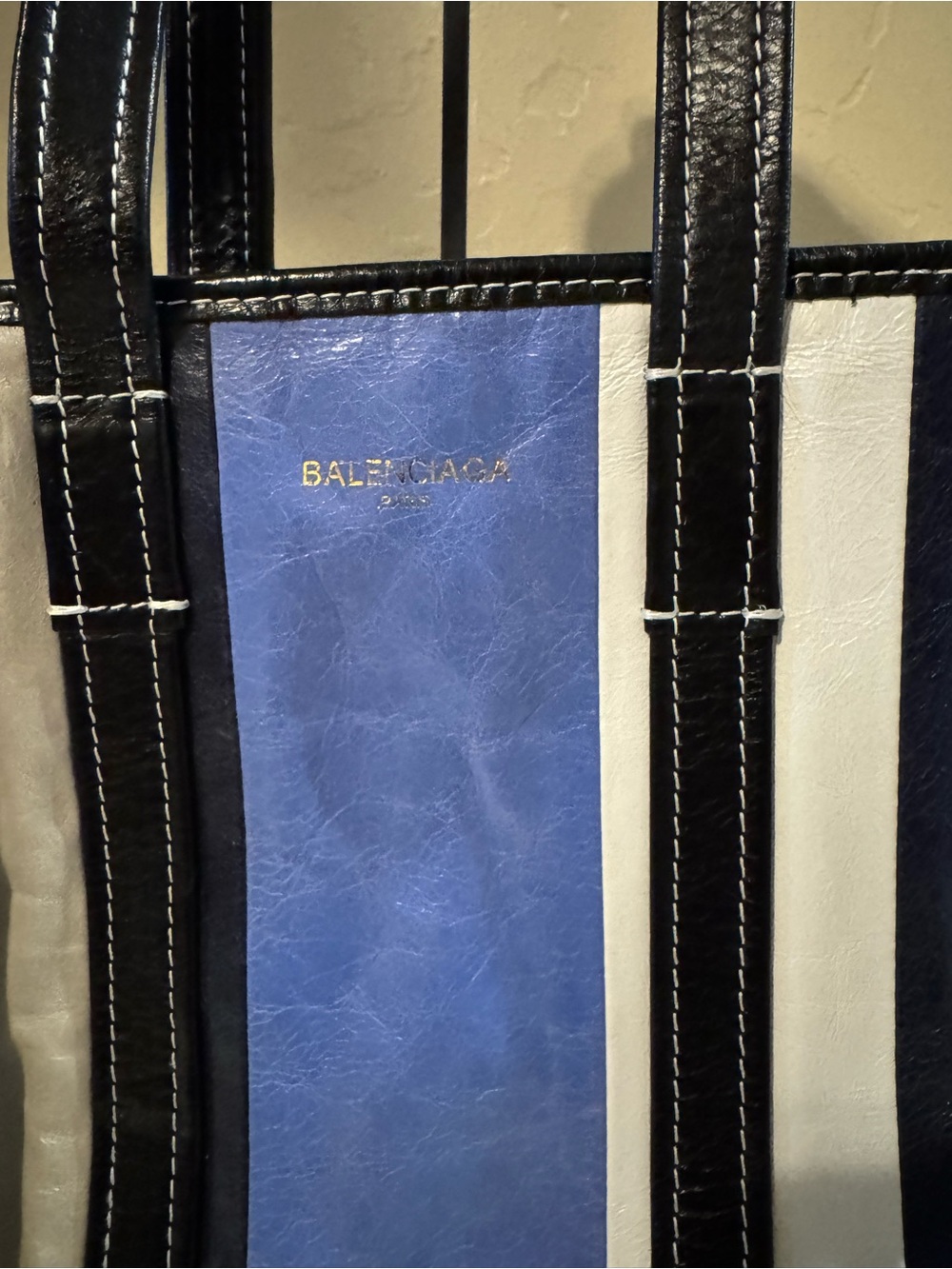 Balenciaga Striped Women’s Tote Bag - Picture 2 of 10